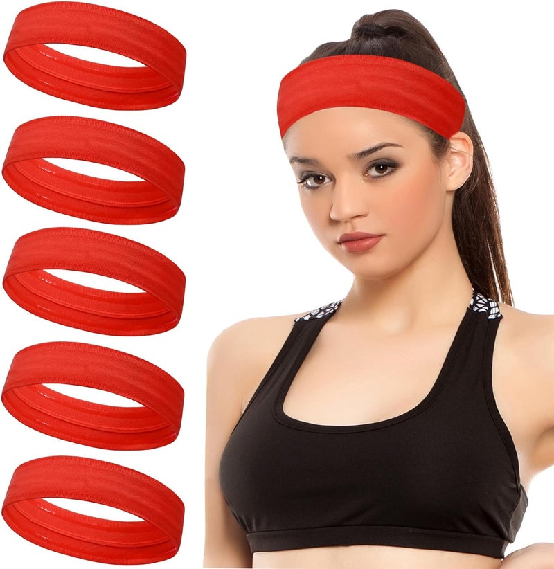 ONEYE Workout Headbands Non Slip Headband Sport Headbands Sweatbands Elastic Sport Hair Bands for Sports Travel Indoor Fitness Gym - Image 1